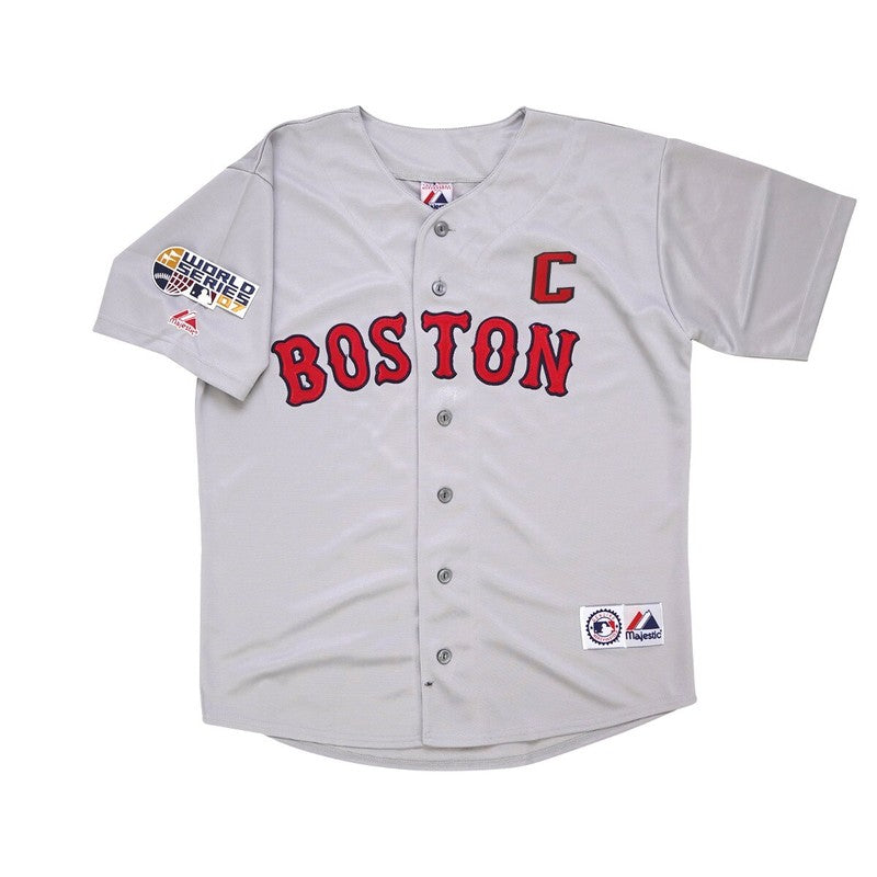 Jason Varitek 2007 Boston Red Sox Grey Road World Series Jersey M 2Xl | CTJS3335