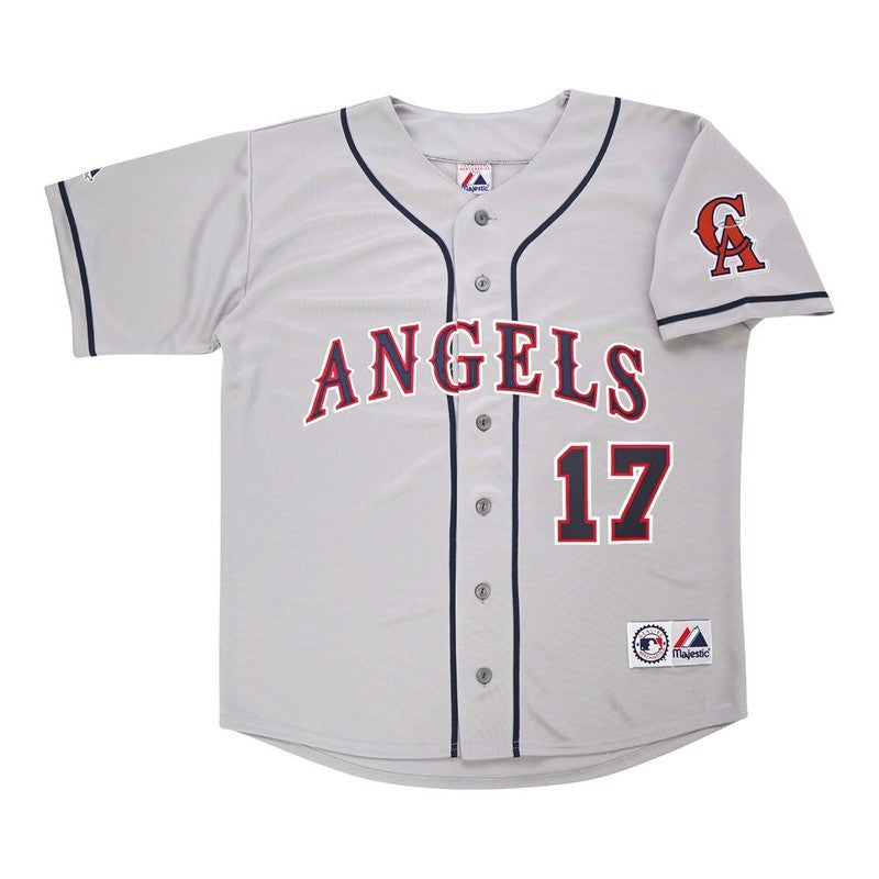 Darin Erstad California Angels Grey Road Throwback Jersey W Team Patch | CTJS3208