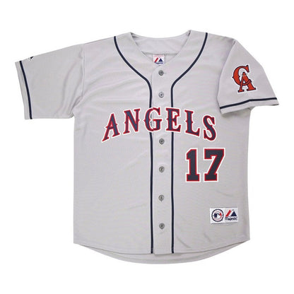 Darin Erstad California Angels Grey Road Throwback Jersey W Team Patch | CTJS3208