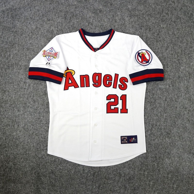 Wally Joyner California Angels 1989 All Star Cooperstown Home White Jersey | CTJS3383