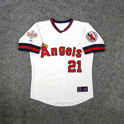Wally Joyner California Angels 1989 All Star Cooperstown Home White Jersey | CTJS3383