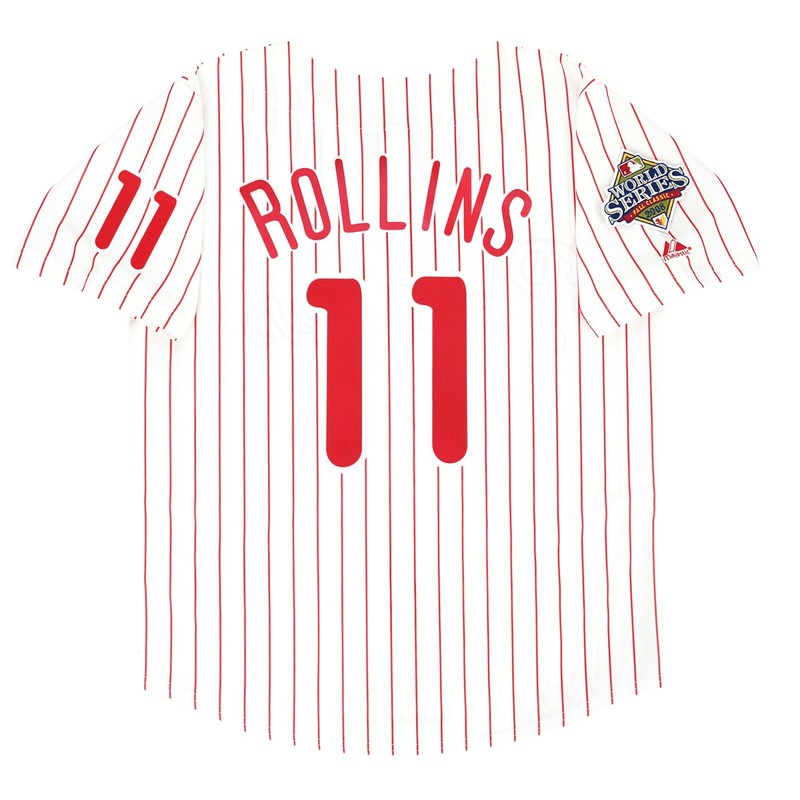 Jimmy Rollins 2008 Philadelphia Phillies World Series Home Road Jersey | CTJS3411