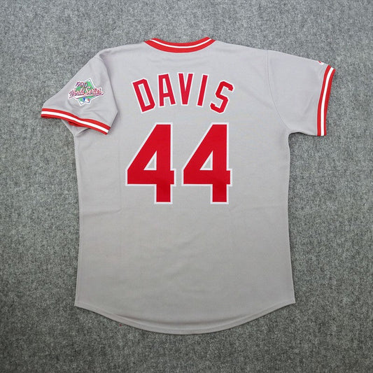 Eric Davis 1990 Cincinnati Reds World Series Grey Road Cooperstown Jersey | CTJS3401