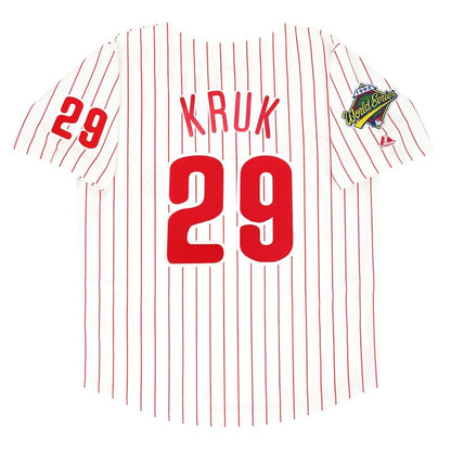 John Kruk 1993 Philadelphia Phillies World Series Home Road Jersey | CTJS3399