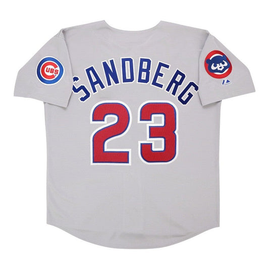 Ryne Sandberg 1993 Chicago Cubs Grey Road Jersey W Team Patch M 2Xl | CTJS3239