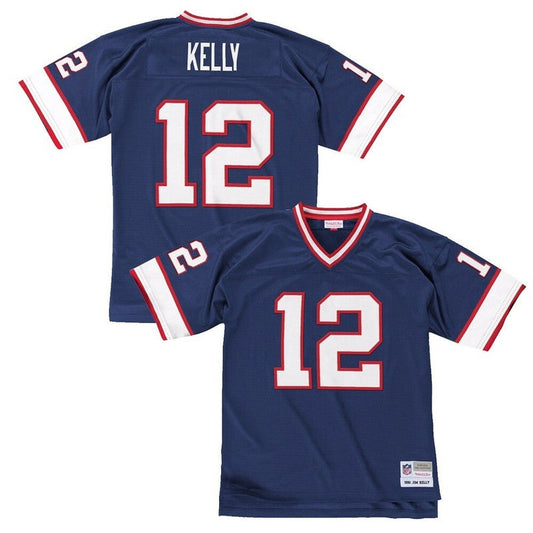 Jim Kelly 1990 Buffalo Bills Home Blue Legacy Jersey 3 | CTJS3156