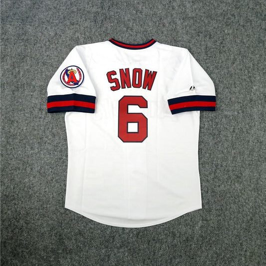 J T Snow California Angels Cooperstown Home White Throwback Jersey | CTJS3133
