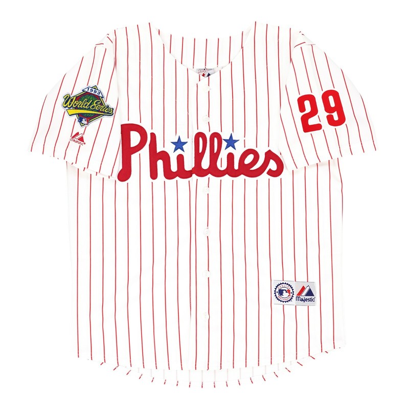 John Kruk 1993 Philadelphia Phillies World Series Home Road Jersey | CTJS3399