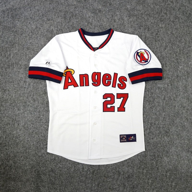 Mike Trout California Angels Cooperstown Home White Throwback Jersey | CTJS3358