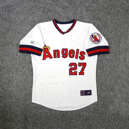 Mike Trout California Angels Cooperstown Home White Throwback Jersey | CTJS3358