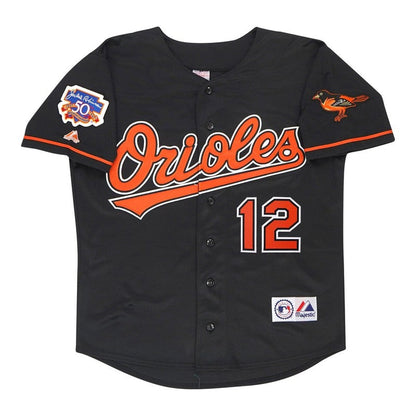 Roberto Alomar 1997 Baltimore Orioles Alt Black Jersey W Jackie 50Th Patch | CTJS3225