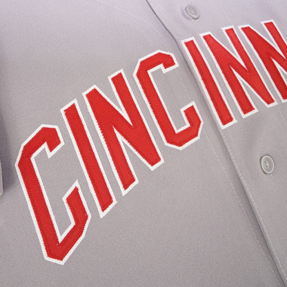 Cincinnati Reds 1969 Cooperstown Grey Road Jersey W Mlb 100Th Patch | CTJS3268