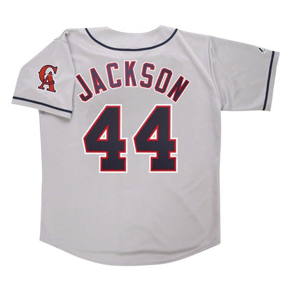 Reggie Jackson California Angels Grey Road Throwback Jersey W Team Patch | CTJS3149