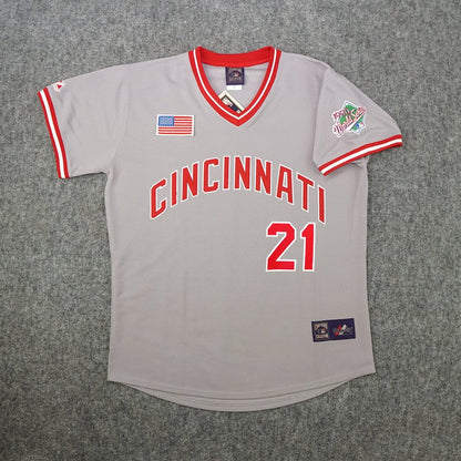 Paul Oneill 1990 Cincinnati Reds World Series Grey Cooperstown Jersey | CTJS3262