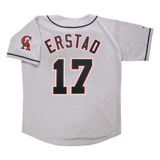 Darin Erstad California Angels Grey Road Throwback Jersey W Team Patch | CTJS3208