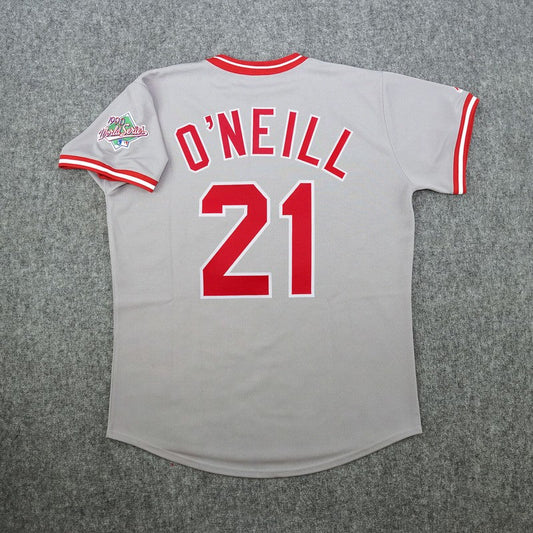 Paul Oneill 1990 Cincinnati Reds World Series Grey Cooperstown Jersey | CTJS3262