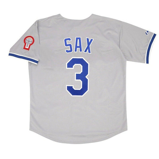 Steve Sax 1981 Los Angeles Dodgers Grey Road Jersey W Patch S 3Xl | CTJS3142