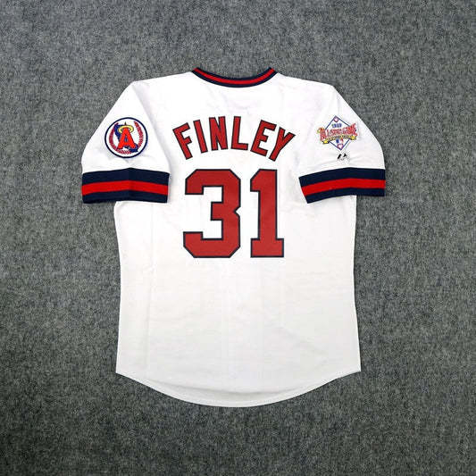Chuck Finley California Angels 1989 All Star Cooperstown Home Jersey | CTJS3363