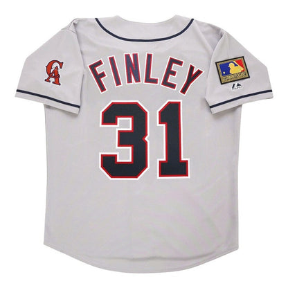 Chuck Finley 1994 California Angels Grey Road Jersey W 125Th Patch | CTJS3226