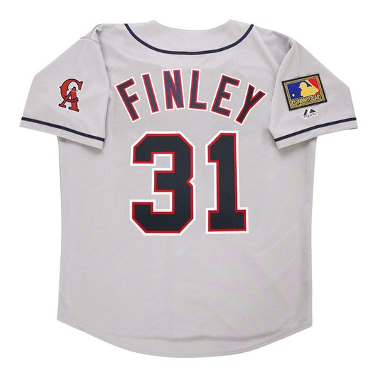 Chuck Finley 1994 California Angels Grey Road Jersey W 125Th Patch | CTJS3226