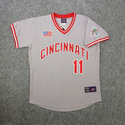 Barry Larkin 1990 Cincinnati Reds World Series Grey Cooperstown Jersey | CTJS3206