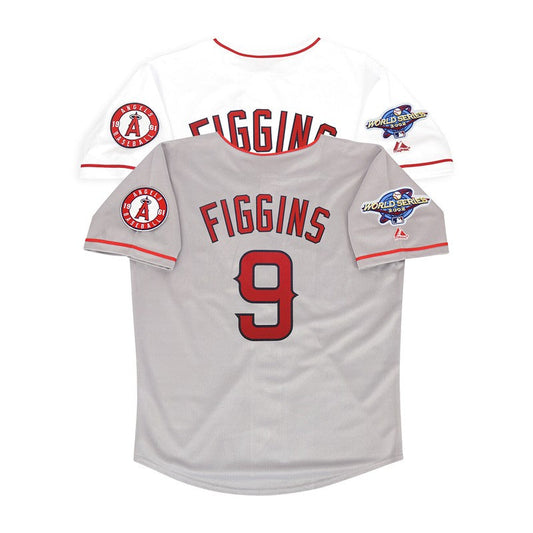 Chone Figgins 2002 Anaheim La Angels World Series Home Road Jersey | CTJS3186