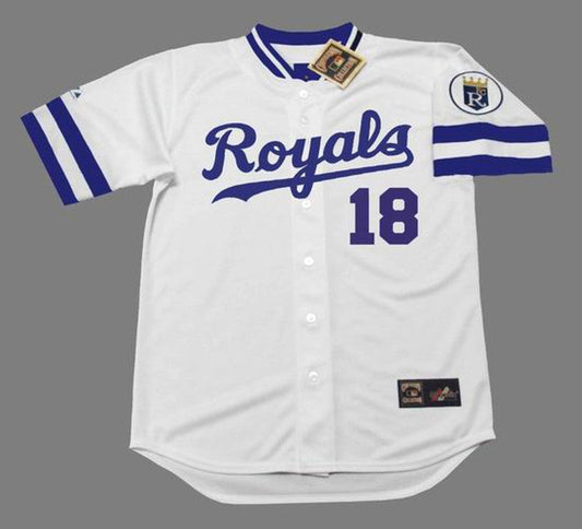 Bret Saberhagen Kansas City Royals 1989 Home Throwback Baseball Stitched Jersey | CTJS2756