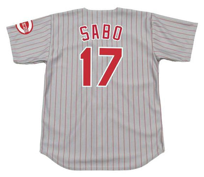 Chris Sabo Cincinnati Reds 1993 Throwback Away Baseball Stitched Jersey | CTJS2553