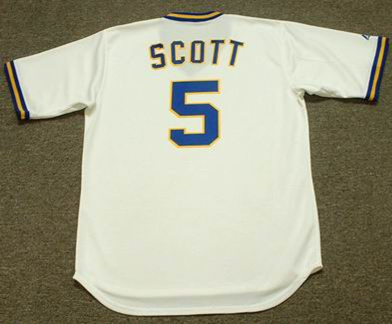 George Scott Milwaukee Brewers 1975 Cooperstown Throwback Home Stitched Jersey | CTJS1961