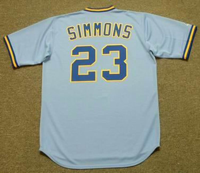 Ted Simmons Milwaukee Brewers 1982 Cooperstown Throwback Away Stitched Baseball Jersey | CTJS0302