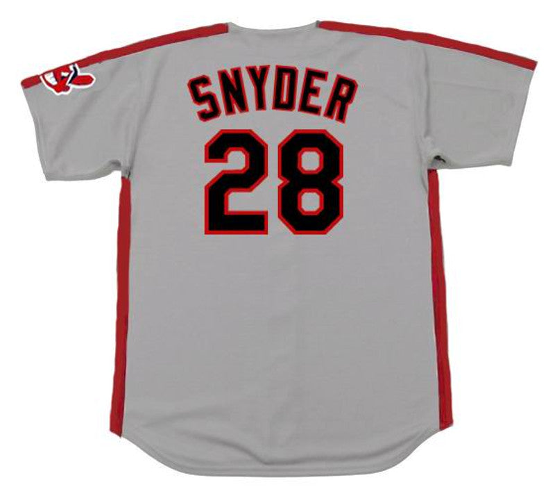 Cory Snyder Cleveland Indians 1989 Away Baseball Throwback Stitched Jersey | CTJS2479