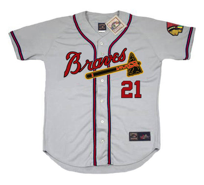 Warren Spahn Milwaukee Braves 1955 Away Throwback Baseball Stitched Jersey | CTJS0083