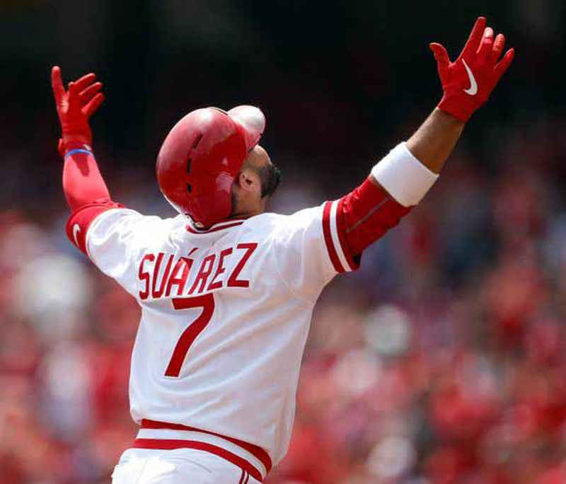 Eugenio Suarez Cincinnati Reds 1975 Home Baseball Throwback Stitched Jersey | CTJS2118