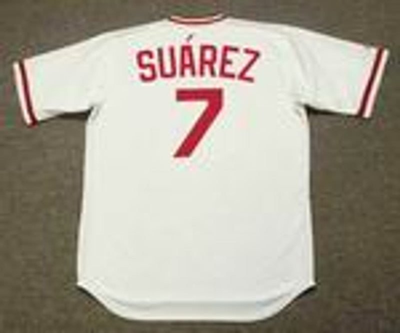 Eugenio Suarez Cincinnati Reds 1975 Home Baseball Throwback Stitched Jersey | CTJS2118