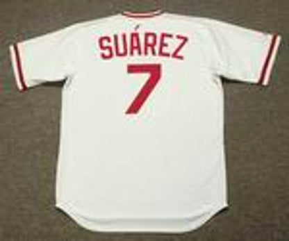 Eugenio Suarez Cincinnati Reds 1975 Home Baseball Throwback Stitched Jersey | CTJS2118