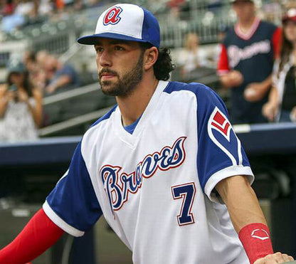 Dansby Swanson Atlanta Braves 1970S Home Throwback Baseball Stitched Jersey | CTJS2437