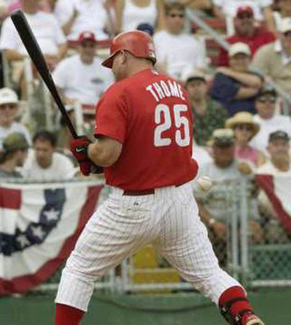 Jim Thome Philadelphia Phillies 2003 Authentic Throwback Baseball Stitched Jersey | CTJS1651