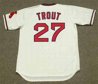 Mike Trout California Angels 1980S Home Throwback Baseball Stitched Jersey | CTJS1024