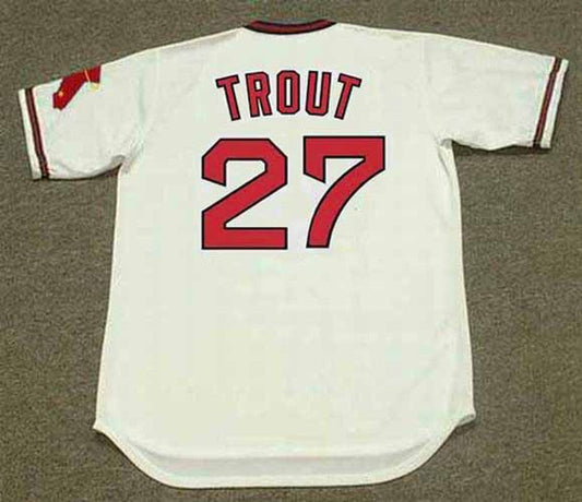 Mike Trout California Angels 1980S Home Throwback Baseball Stitched Jersey | CTJS1024