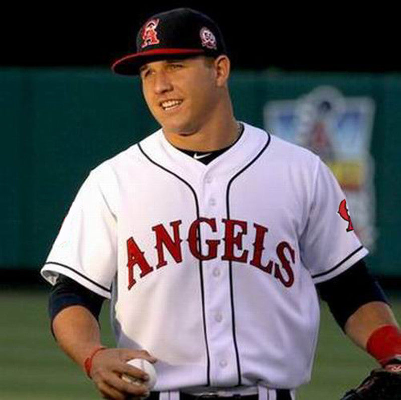 Mike Trout California Angels 1990S Throwback Away Baseball Stitched Jersey | CTJS1022