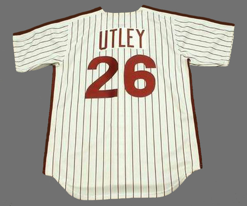 Chase Utley Philadelphia Phillies 1980S Cooperstown Throwback Home Baseball Stitched Jersey | CTJS2612