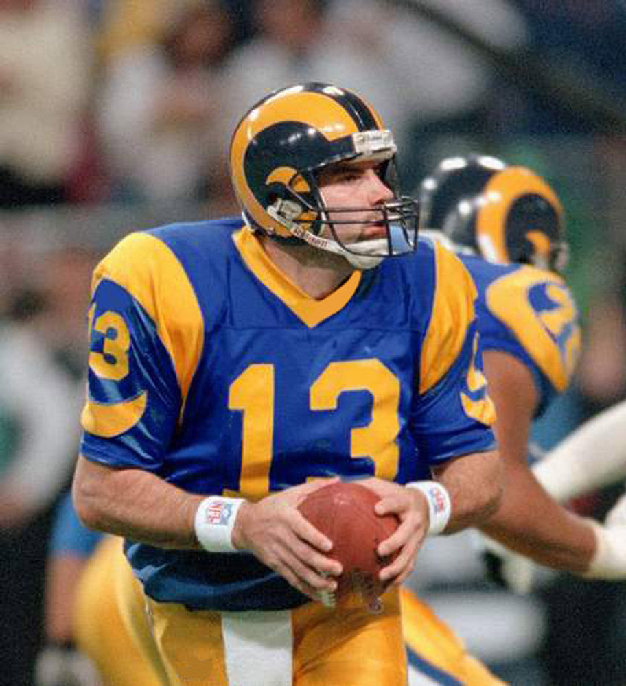 Kurt Warner St Louis Rams 1999 Throwback Nfl Football Jersey jersey front view