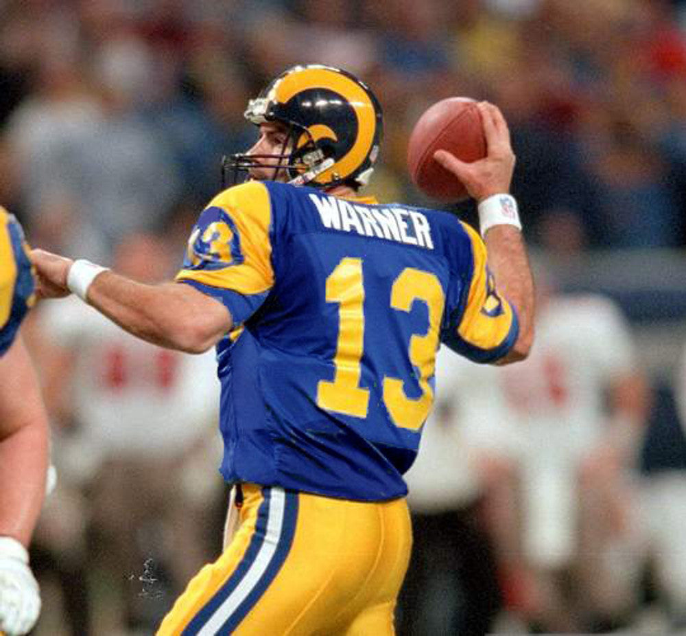 Kurt Warner St Louis Rams 1999 Throwback Nfl Football Jersey jersey front view