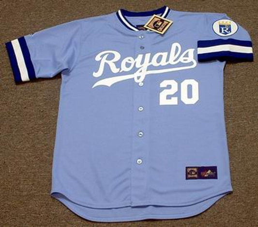 Frank White Kansas City Royals 1985 Away Throwback Baseball Stitched Jersey | CTJS2059